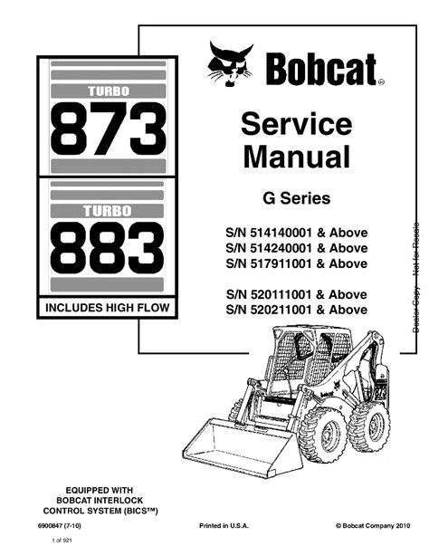 bobcat skid steer 873 manual|873 bobcat wiring diagram.